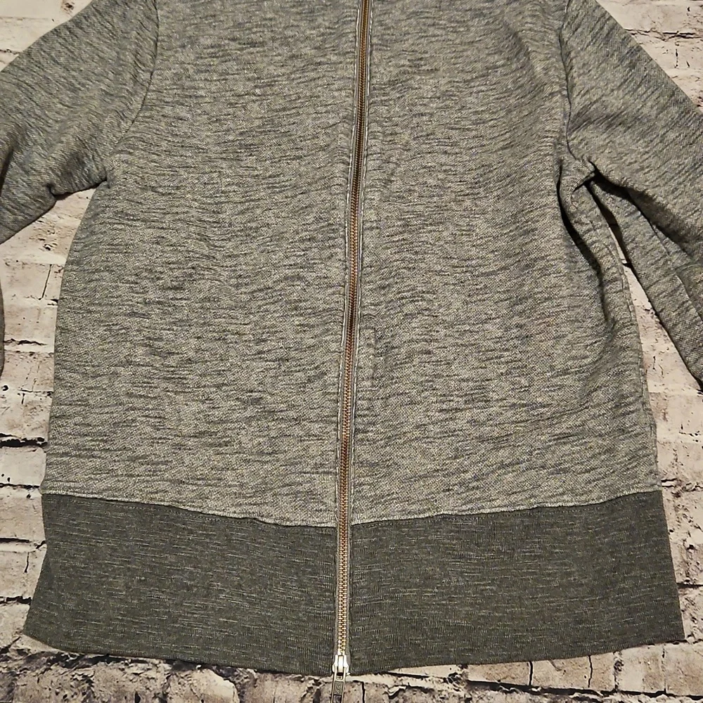Madewell Gray Back Zippet Sweatshirt Size M